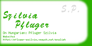 szilvia pfluger business card